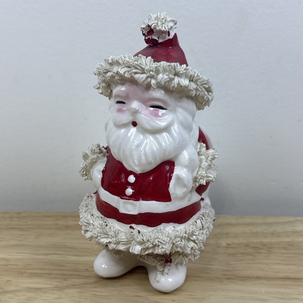 Vintage Napco Santa 5.5” Spaghetti Planter MCM 50s Accent Japan